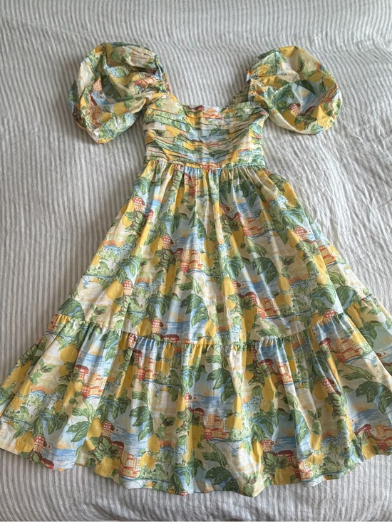 Dresses & Skirts - Abercrombie & Fitch Emerson Italy Print Yellow & Green Dress